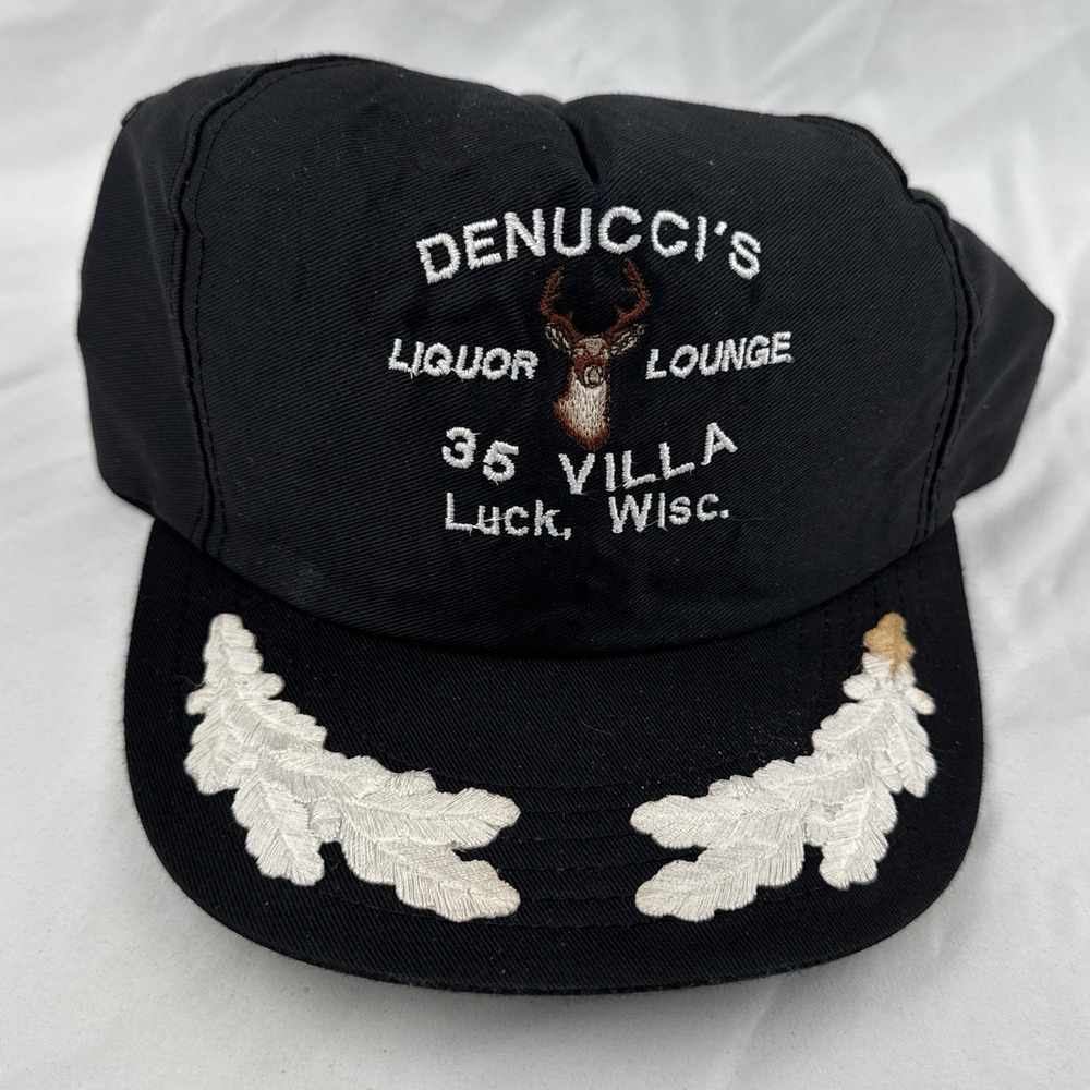 Vintage San Sun DeNucci's Liquor Lounge Orange Rope Double Snapback Baseball Cap